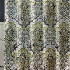 ISLA Yellow Shower Curtain With Hooks Size 70 x 72 in